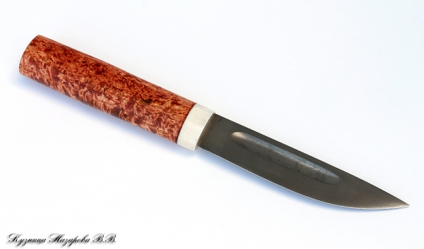 Knife Yakut small H12MF dola Karelian birch