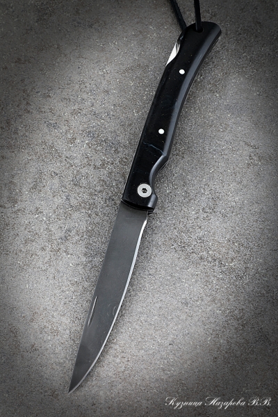 Нож складной Мексиканец сталь Х12МФ накладки акрил черный