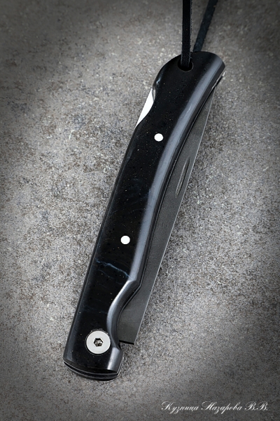 Folding Knife Mexican Steel H12MF Lining Acrylic Black