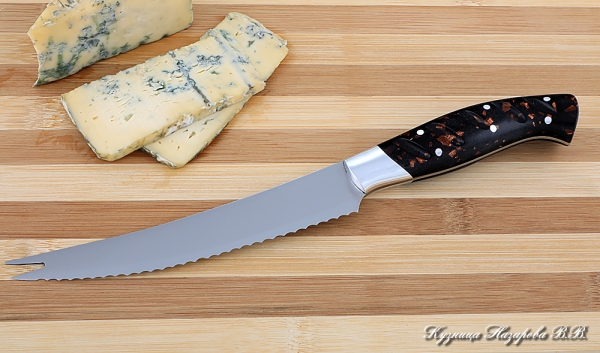 Кухонный нож Шеф № 4 сталь 95Х18 рукоять акрил коричневый